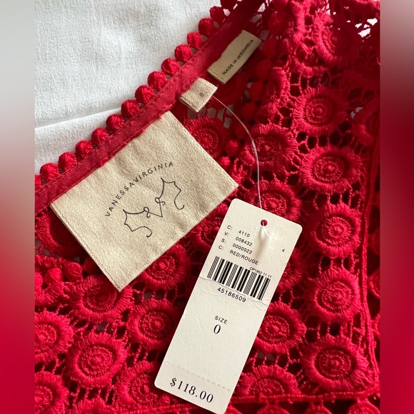 NWT Anthropologie- VANESSA VIRGINIA Candace Lace Top - Picture 5 of 7